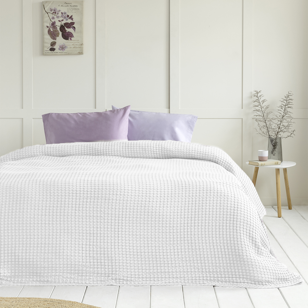 Κουβέρτα Πικέ Μονή (160x240) Nima Comfy Snow White