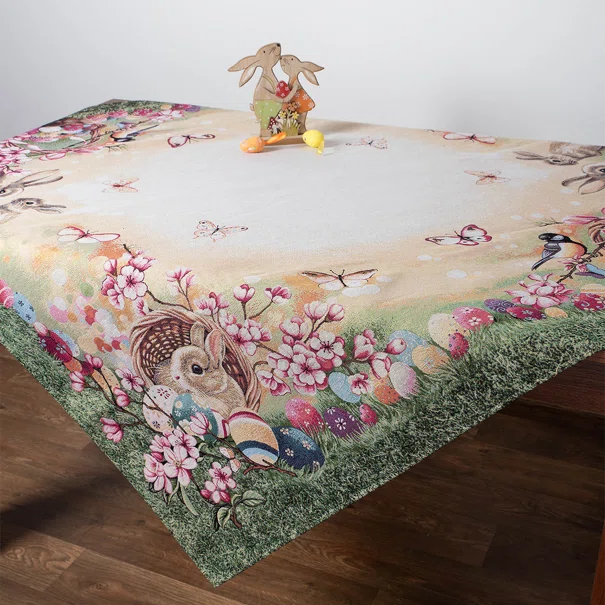 Πασχαλινό Τραπεζομάντηλο (140x180) Silk Fashion Garden Easter