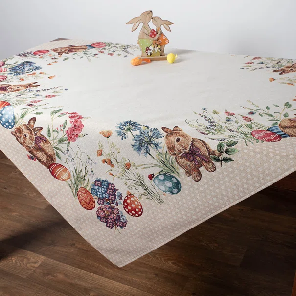 Πασχαλινό Τραπεζομάντηλο (140x180) Silk Fashion Easter Dots