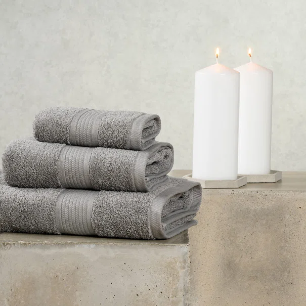 Πετσέτες Μπάνιου (Σετ 3τμχ) Melinen Kenzo Grey 450gsm