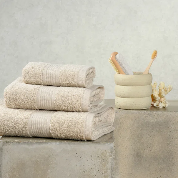 Πετσέτες Μπάνιου (Σετ 3τμχ) Melinen Kenzo Beige 450gsm