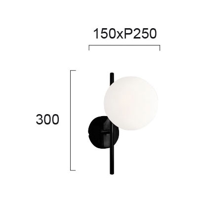 Απλίκα Τοίχου Viokef Floris Black 4260100 Φωτιστικά Απλίκες Spitishop
