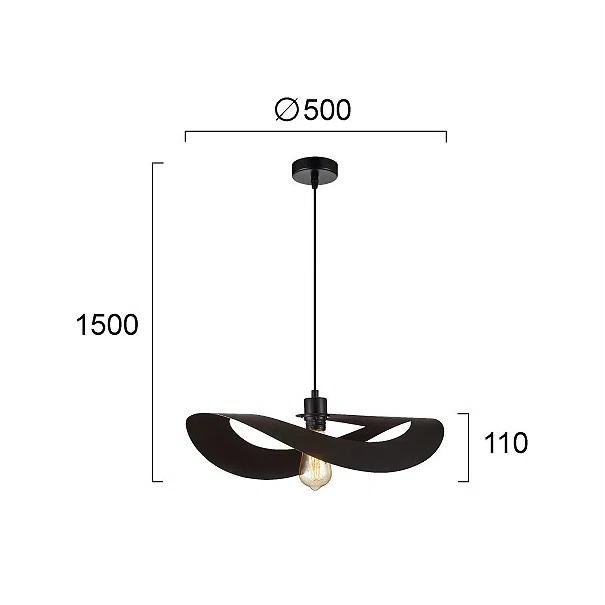 Φωτιστικό Οροφής Μονόφωτο Viokef Mas Black 4304400