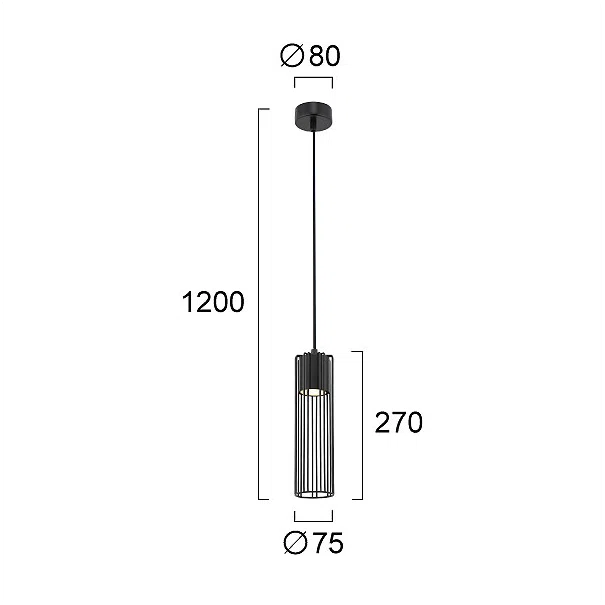 Φωτιστικό Οροφής Μονόφωτο Viokef Misi Black 4311300