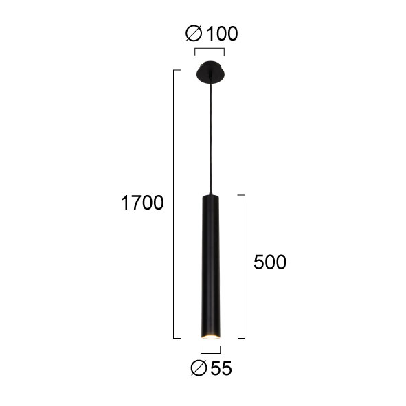 Φωτιστικό Οροφής Μονόφωτο Viokef Lesante Black 4287300 Φωτιστικά Κρεμαστά Spitishop