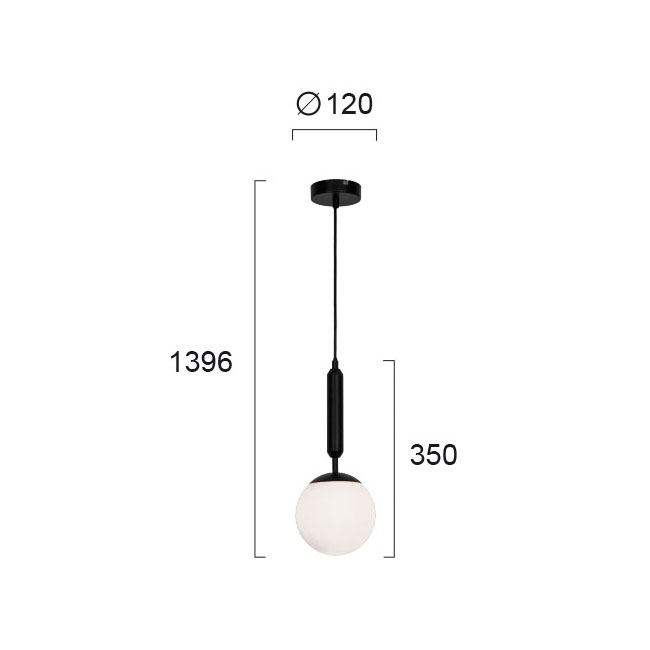 Φωτιστικό Οροφής Μονόφωτο Viokef Anouk 4228601 Φωτιστικά Κρεμαστά Spitishop