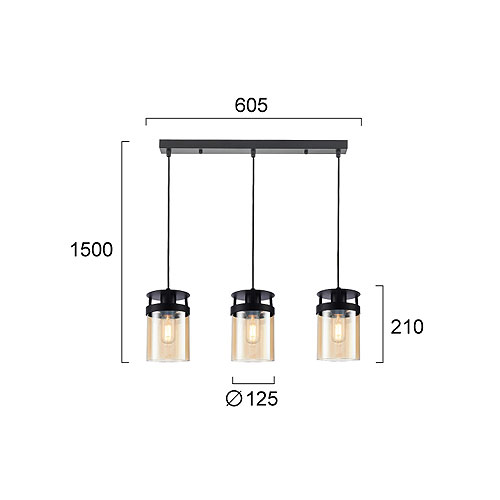 Φωτιστικό Οροφής Τρίφωτο Viokef Betty 4304900 Φωτιστικά Κρεμαστά Spitishop