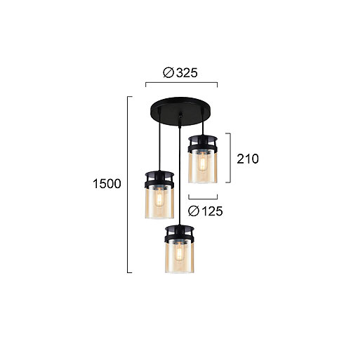 Φωτιστικό Οροφής Τρίφωτο Viokef Betty 4305000 Φωτιστικά Κρεμαστά Spitishop