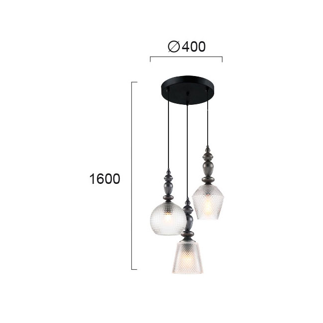Φωτιστικό Οροφής Τρίφωτο Viokef Talisa 4169800 Φωτιστικά Κρεμαστά Spitishop