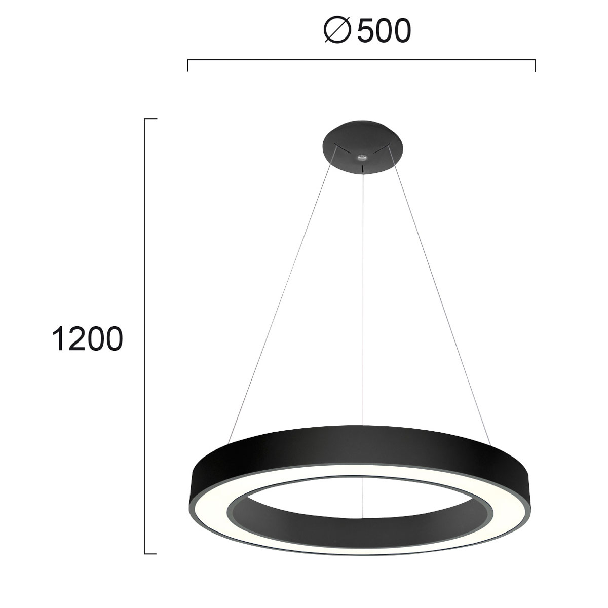 Φωτιστικό Οροφής Led Viokef Apollo Black 4214001 Φωτιστικά Κρεμαστά Spitishop