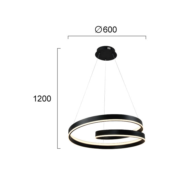 Φωτιστικό Οροφής Led Viokef Capri Black 4291300 Φωτιστικά Κρεμαστά Spitishop