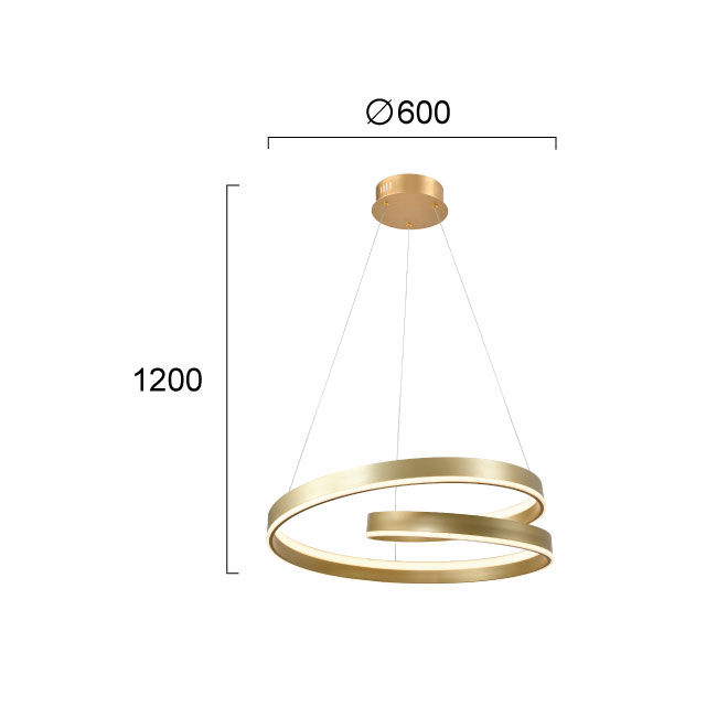 Φωτιστικό Οροφής Led Viokef Capri Gold 4291301 Φωτιστικά Κρεμαστά Spitishop