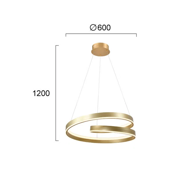 Φωτιστικό Οροφής LED Viokef Capri Gold 4291301