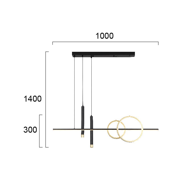 Φωτιστικό Οροφής Πολύφωτο Led Viokef Combo 4270600 Φωτιστικά Κρεμαστά Τραπεζαρίας Spitishop