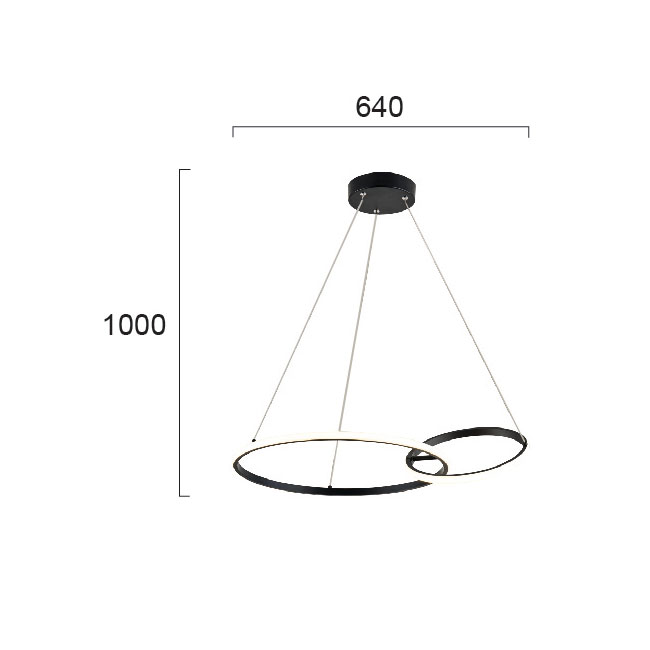 Φωτιστικό Οροφής Led Viokef Double 4275800 Φωτιστικά Κρεμαστά Spitishop