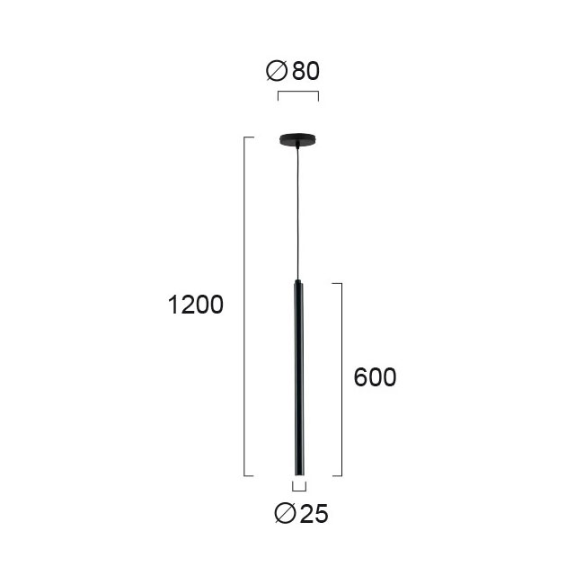 Φωτιστικό Οροφής Μονόφωτο Led Viokef Duct 3082803 Φωτιστικά Κρεμαστά Spitishop