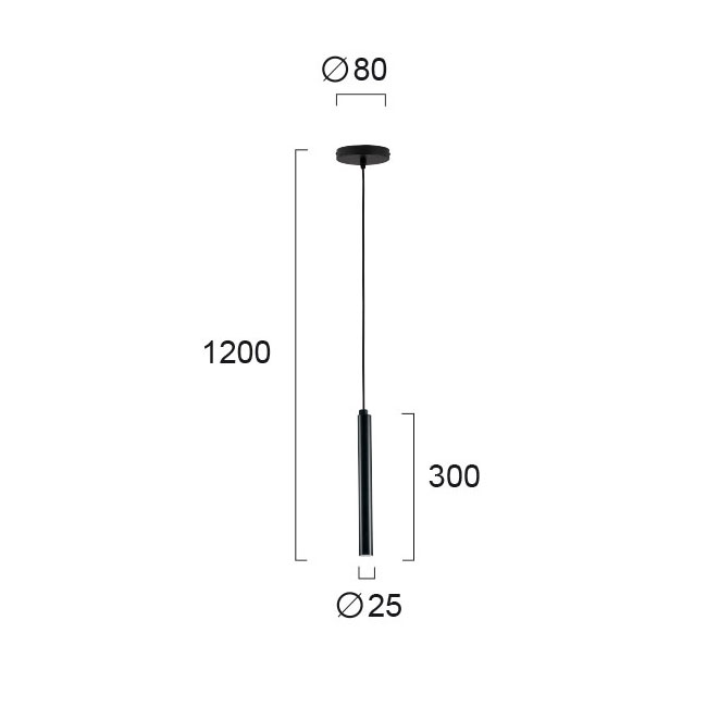 Φωτιστικό Οροφής Μονόφωτο Led Viokef Duct 3082800 Φωτιστικά Κρεμαστά Spitishop