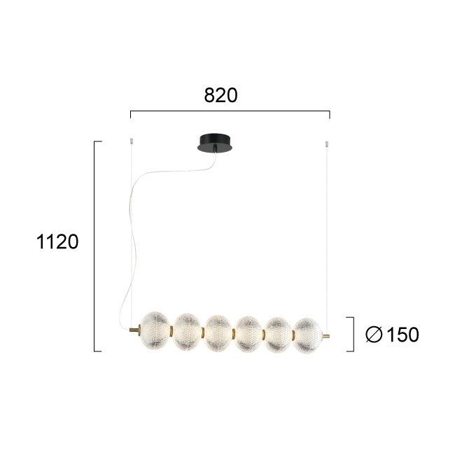Φωτιστικό Οροφής Πολύφωτο Led Viokef Pellucid 4297800 Φωτιστικά Κρεμαστά Τραπεζαρίας Spitishop