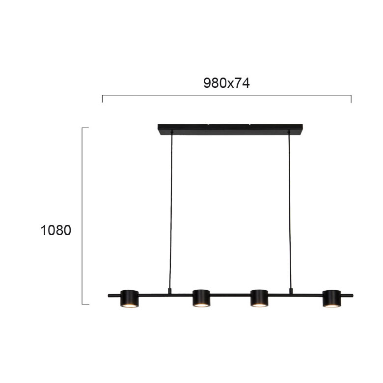 Φωτιστικό Οροφής Πολύφωτο Led Viokef Prima 4258200 Φωτιστικά Κρεμαστά Τραπεζαρίας Spitishop