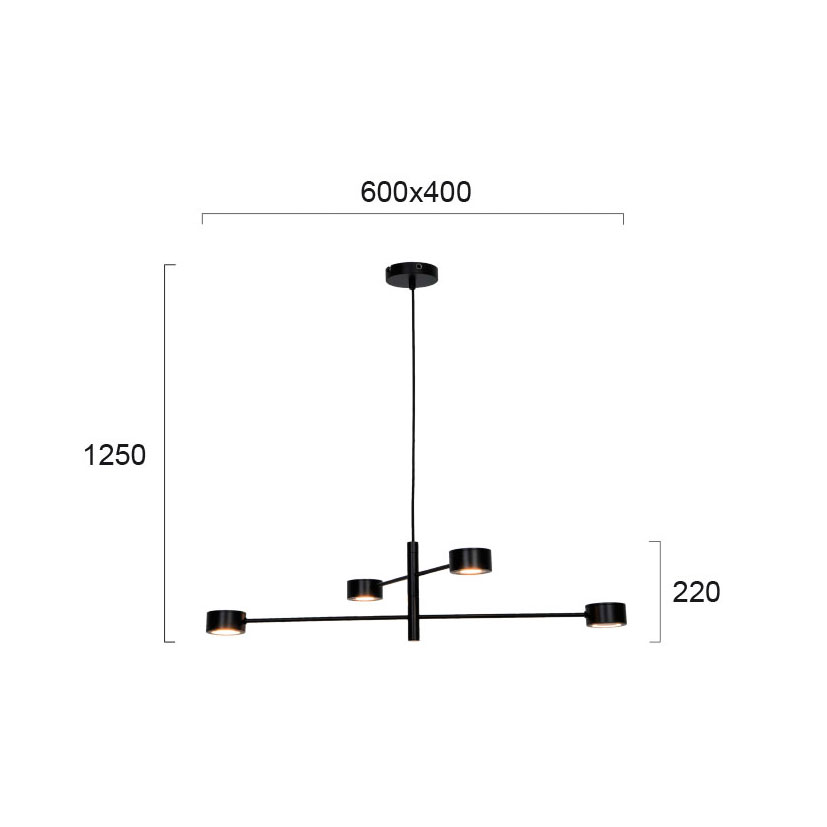 Φωτιστικό Οροφής Πολύφωτο Led Viokef Prima 4258100 Φωτιστικά Κρεμαστά Τραπεζαρίας Spitishop