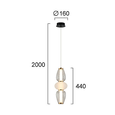 Φωτιστικό Οροφής Μονόφωτο Led Viokef Shiny 4303900 Φωτιστικά Κρεμαστά Spitishop