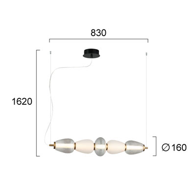 Φωτιστικό Οροφής Led Viokef Shiny 4304000 Φωτιστικά Κρεμαστά Spitishop