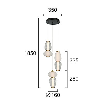 Φωτιστικό Οροφής Τρίφωτο Led Viokef Shiny 4304100 Φωτιστικά Κρεμαστά Spitishop