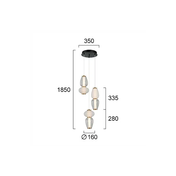 Φωτιστικό Οροφής Τρίφωτο LED Viokef Shiny 4304100