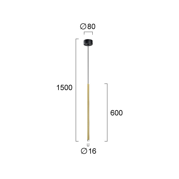 Φωτιστικό Οροφής Μονόφωτο Led Viokef Zenia Gold 4291101 Φωτιστικά Κρεμαστά Spitishop