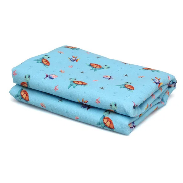Παιδική Πετσέτα Θαλάσσης Microfiber (75x150) Kiokids Tortuga Σιέλ 4359