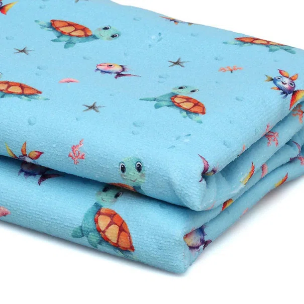 Παιδική Πετσέτα Θαλάσσης Microfiber (75x150) Kiokids Tortuga Σιέλ 4359