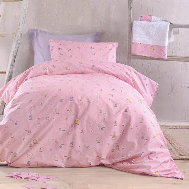 Κουβερλί Μονό (Σετ 160x240) Rythmos Symbol Venus Pink