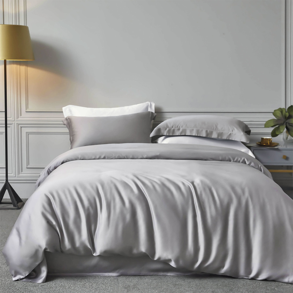 Παπλωματοθήκη King Size (240x260) Rythmos Bamboo Grey