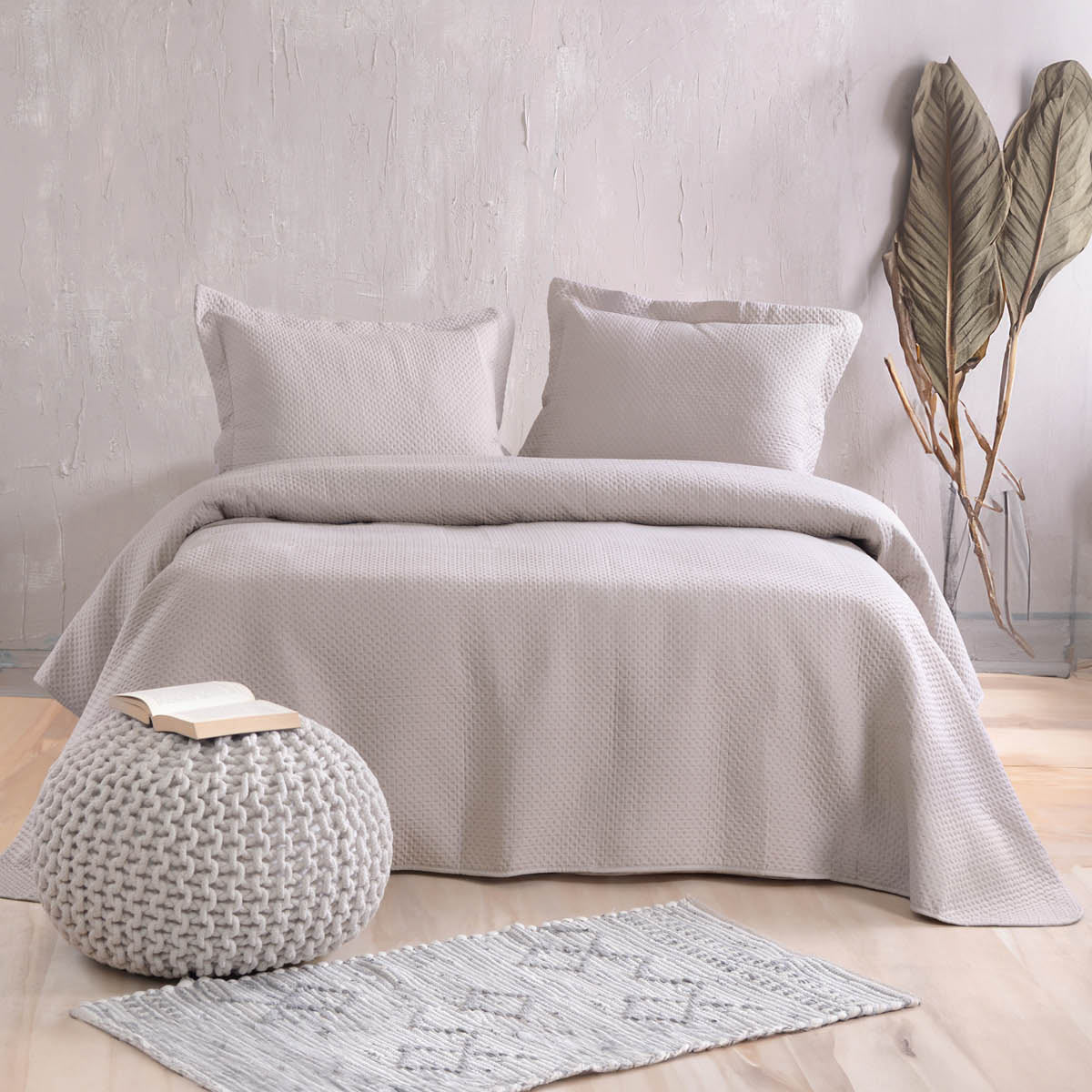 Κουβερλί Υπέρδιπλο (Σετ 220x240) Rythmos Allure Beige