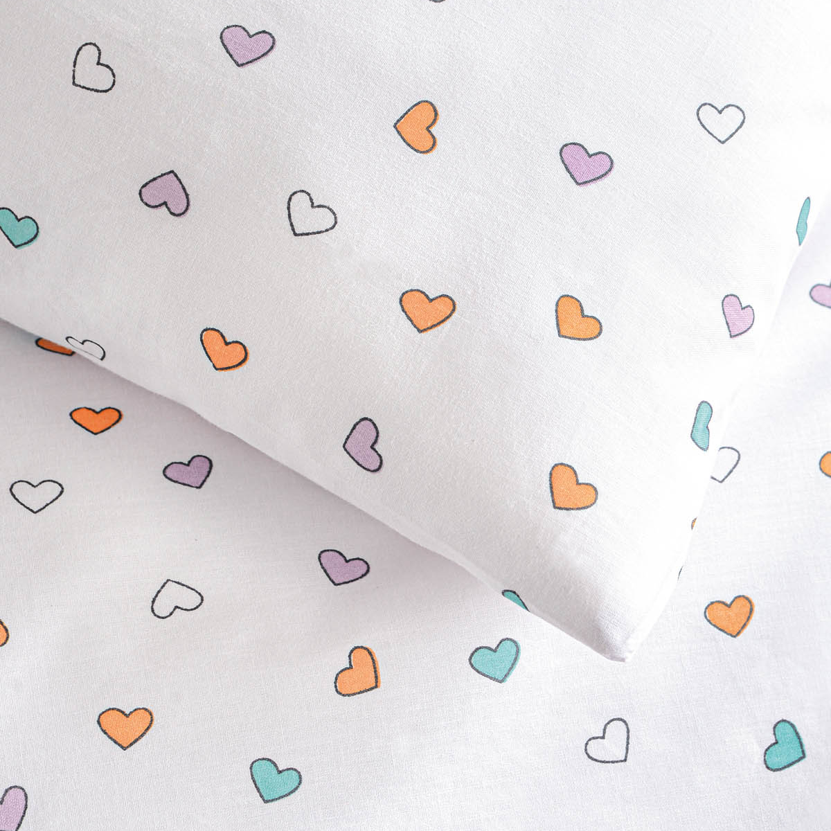 Σεντόνια Κούνιας (Σετ) Rythmos Tiny Heart White Βρεφικά Προίκα Μωρού Spitishop