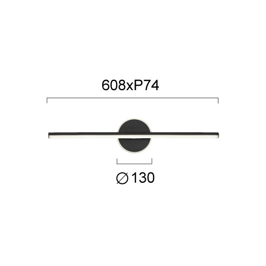 Φωτιστικό Μπάνιου Led Viokef Camelia Black 4285800 Μπάνιο Φωτιστικά Spitishop