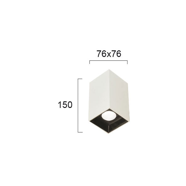 Σποτ Μονόφωτο Led Viokef Glam White 4240500 Φωτιστικά Οροφής Κρεμαστά Spitishop
