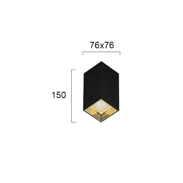 Σποτ Μονόφωτο Led Viokef Glam Black 4240501 Φωτιστικά Οροφής Κρεμαστά Spitishop