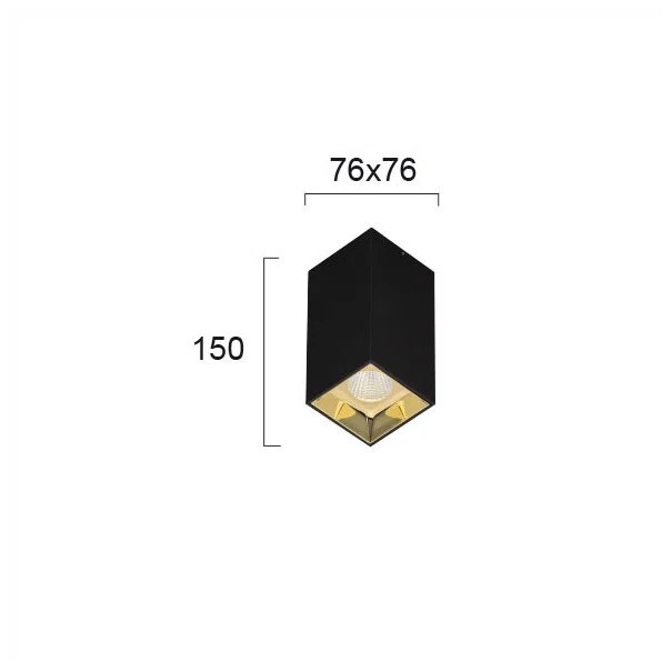Σποτ Μονόφωτο LED Viokef Glam Black 4240501