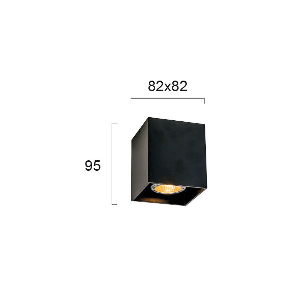 Σποτ Μονόφωτο Viokef Dice Black 4144101 Φωτιστικά Οροφής Κρεμαστά Spitishop