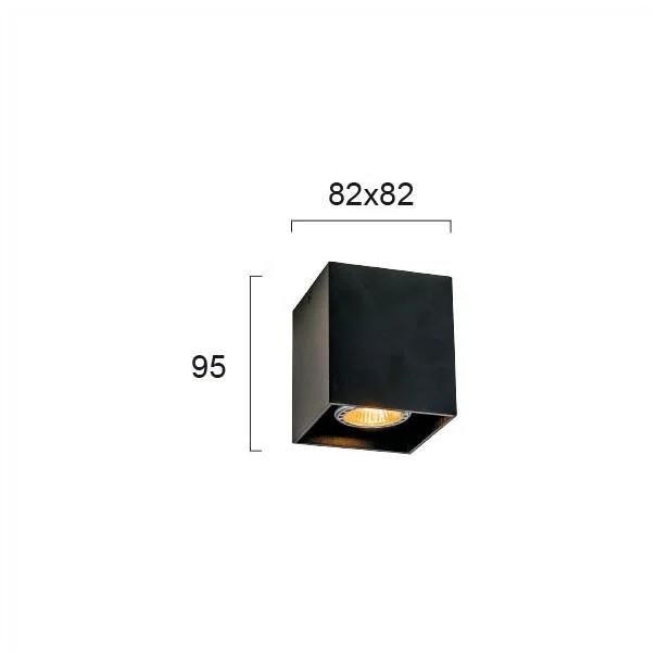 Σποτ Μονόφωτο Viokef Dice Black 4144101