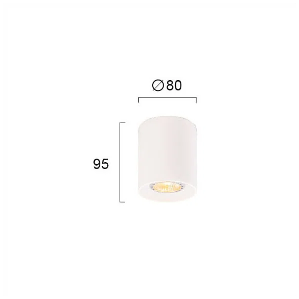 Σποτ Μονόφωτο Viokef Dice White 4144200
