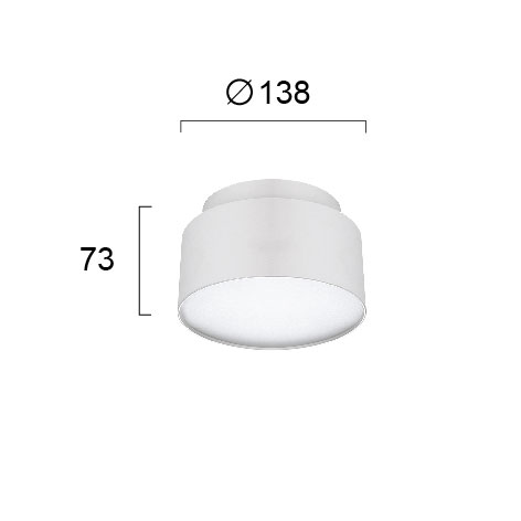 Φωτιστικό Πλαφονιέρα Led Viokef Gabi White 4279500 Φωτιστικά Οροφής Κρεμαστά Spitishop