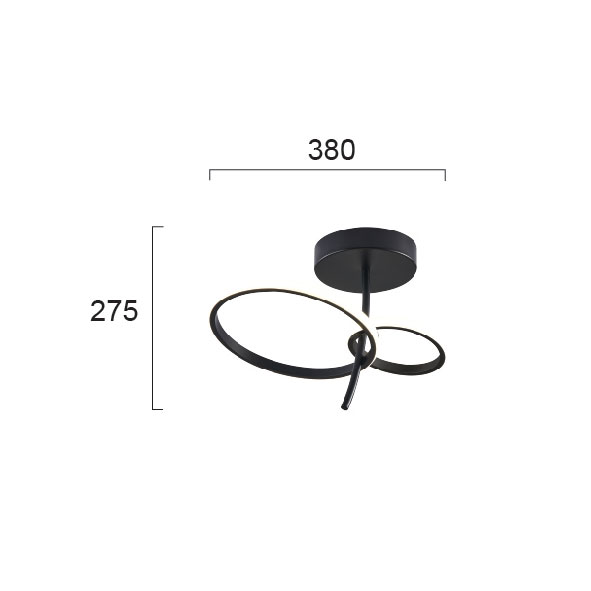 Φωτιστικό Πλαφονιέρα Led Viokef Double 4275900 Φωτιστικά Οροφής Κρεμαστά Spitishop