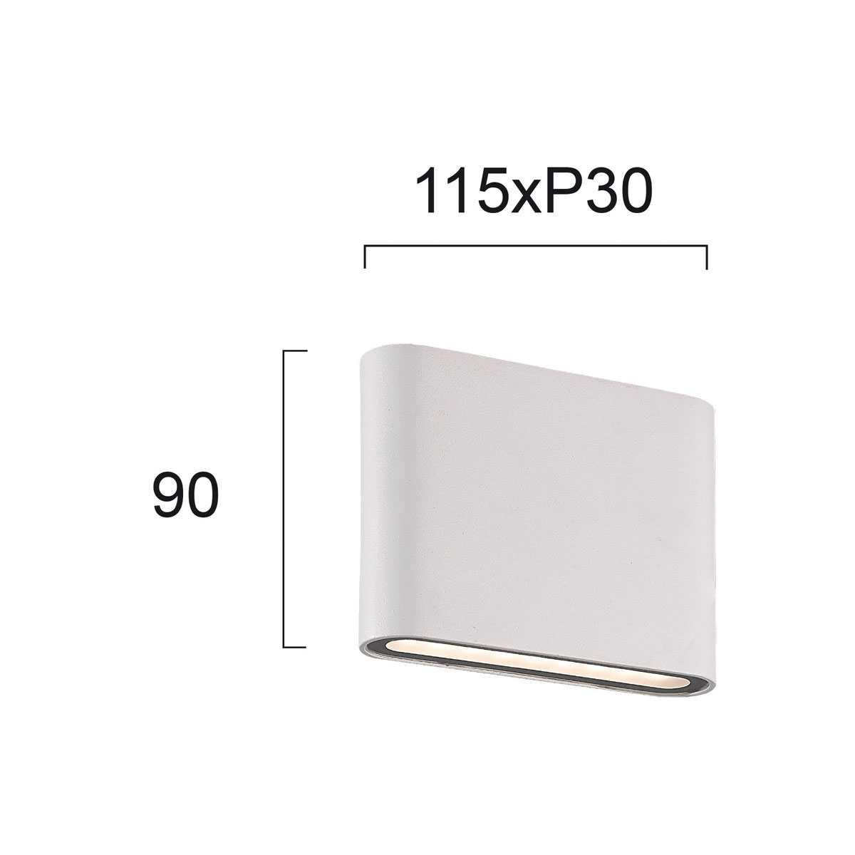 Απλίκα Led Εξωτερικού Χώρου Viokef Argon White 4226800 Φωτιστικά Τοίχου Απλίκες Spitishop
