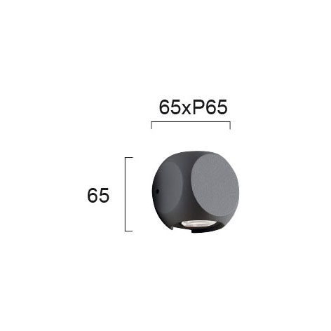 Απλίκα Led Εξωτερικού Χώρου Viokef Ballito Anthracite 4210901 Φωτιστικά Τοίχου Απλίκες Spitishop