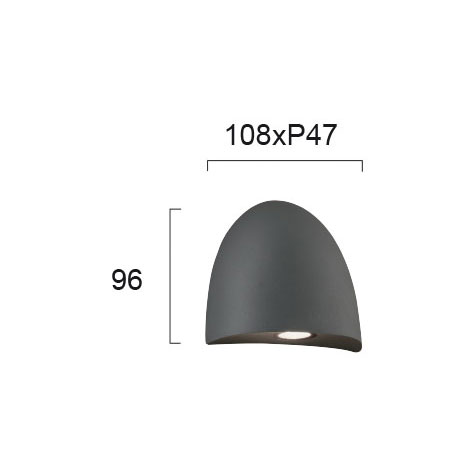 Απλίκα Led Εξωτερικού Χώρου Viokef Bauta 4260400 Φωτιστικά Τοίχου Απλίκες Spitishop