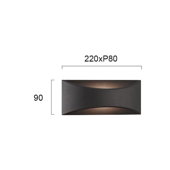 Απλίκα Led Εξωτερικού Χώρου Viokef Dokos 4227200 Φωτιστικά Τοίχου Απλίκες Spitishop