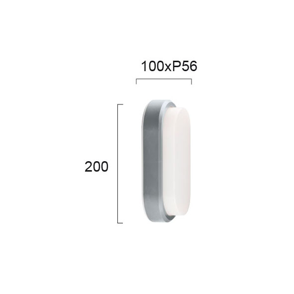 Απλίκα Led Εξωτερικού Χώρου Viokef Tinos Silver 4171600 Φωτιστικά Τοίχου Απλίκες Spitishop