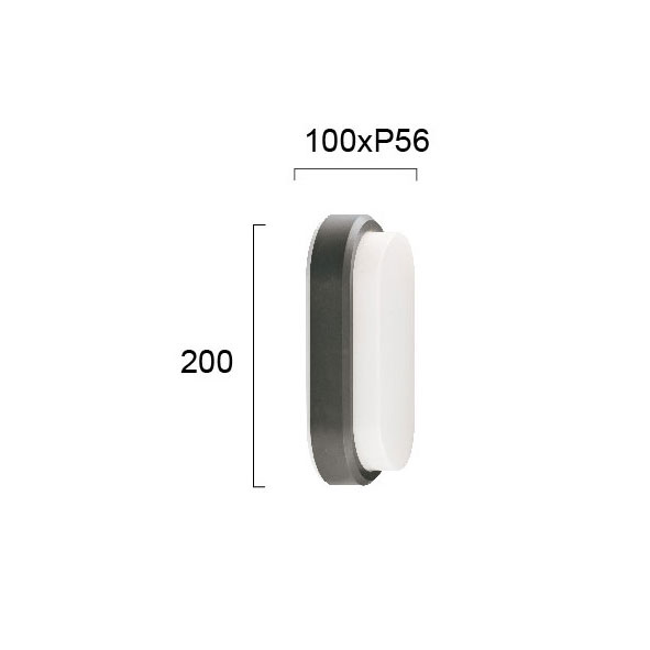 Απλίκα Led Εξωτερικού Χώρου Viokef Tinos Anthracite 4171601 Φωτιστικά Τοίχου Απλίκες Spitishop